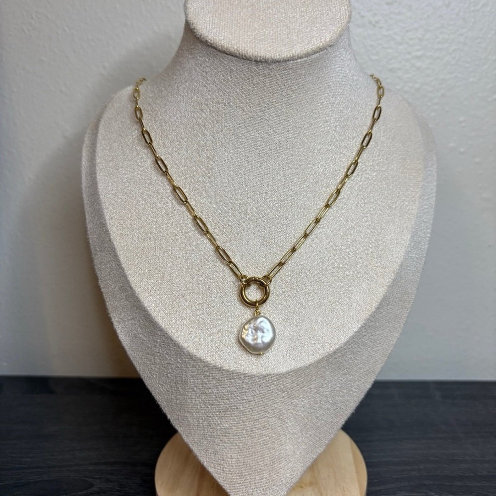 Handmade Gold Pearl Necklace | 20 Inches | Waterproof & Tarnish Resistant